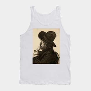 Smoking in Large Hat (Self Portrait) by Marcellin Gilbert Desboutin Tank Top